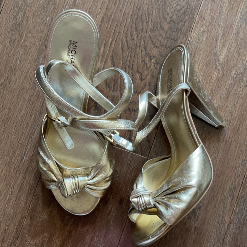 Michael / Michael Kors Metallic Gold Sandals
